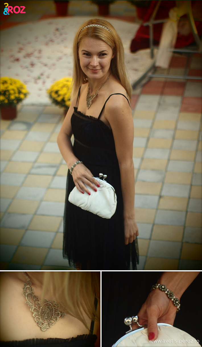 rochie-neagra-si-clutch-alb