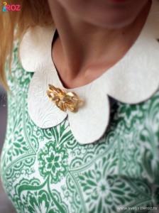 guler-peter-pan-din-piele-si-brosa-vintage