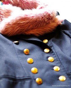 sacou military si guler de blana