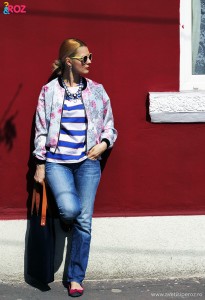 jacheta conscious si bluza cu dungi