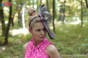 rochie roz cu buline