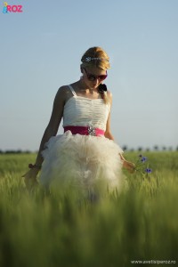 white puffy dress