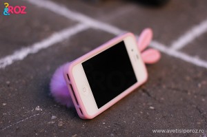 carcasa iphone iepure roz