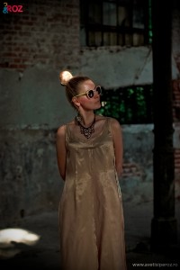 gold lining dress margiela for hm