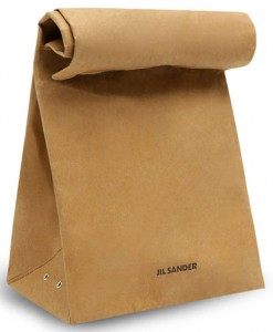 jil sanders paper bag clutch