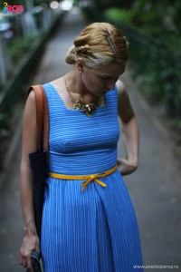 rochie vintage albastra