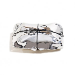 silver cabaret parcel clutch