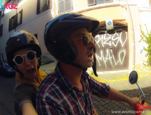 pe vespa in roma