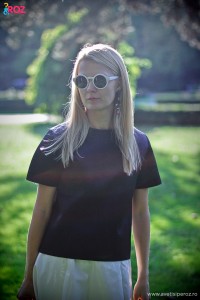 tinuta cu alb si negru
