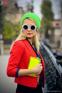 clutch transparent si ochelari de soare albi