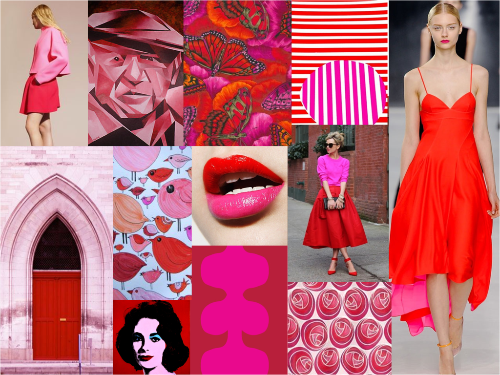 red and pink mix