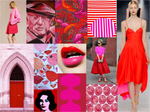 red and pink mix