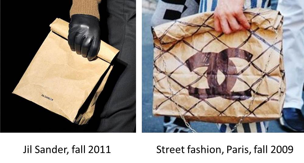 jil sander paper bag vs street fashion bag