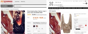 rochie paiete diva charms si ali express