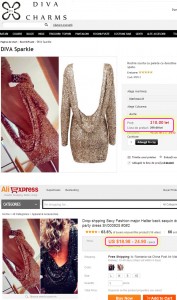 rochie paiete diva charms si ali express