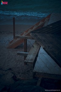 constructie din lemn la mare