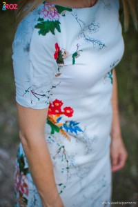 rochie zara alba cu flori
