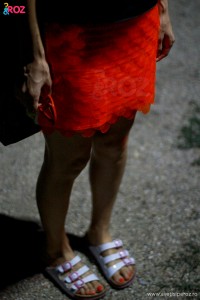 orange and white outfit