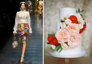 flower dress and cake