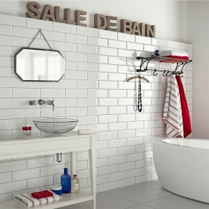 bathroom white metro tile