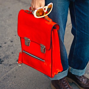 rucsac vintage portocaliu