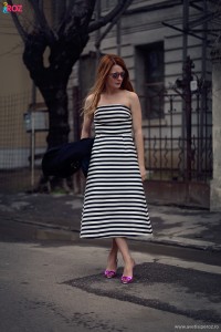 asos stripe bandeau dress