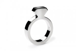 diamond ring silver