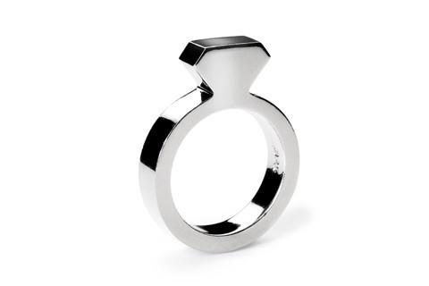 diamond ring silver