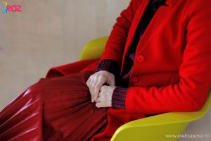 all red outfit