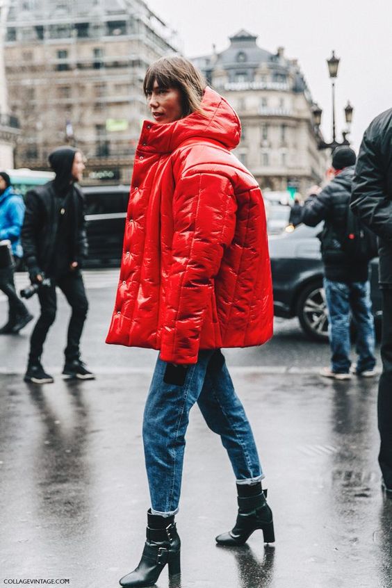 puffa red jacket
