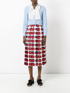 gucci polka dot pleated skirt