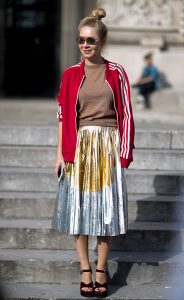 mix and match pleated skirt