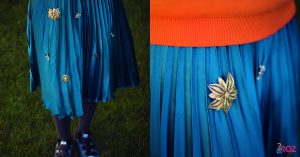 fusta plisata asos si brose vintage