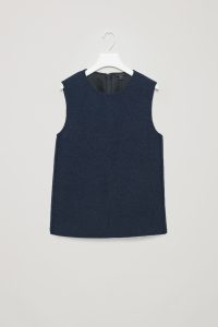 panelled wool top