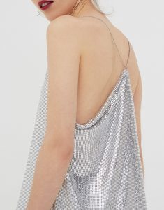 rochie argintie pull and bear