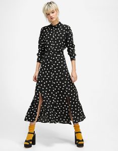 rochie cu buline stradivarius