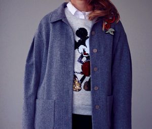 bluza cu paiete reversibile