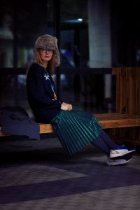 other stories pleated skirt