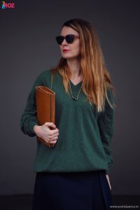 pulover casmir si geanta de piele