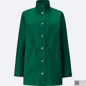 uniqlo green blocktech coat