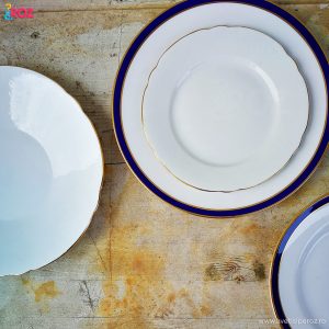 white plates