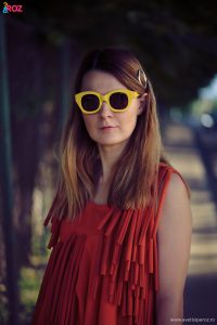 top cu franjuri si ochelari karen walker