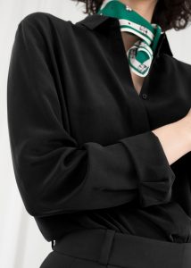 straight fit silk shirt