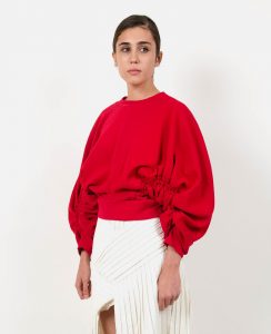 red sweatshirt ioana ciolacu