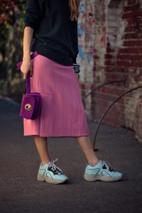 fusta marni si sneakers acne studios