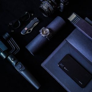 black accessories moodboard