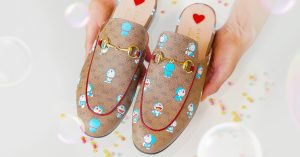 gucci x doraemon slipper