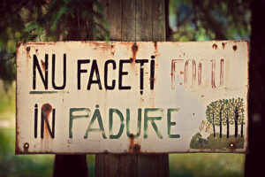 semn nu face focul in padure